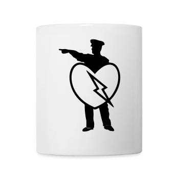 Police Heart Polizei Polizist Liebe Herz Geschenk - Mug - white - Front