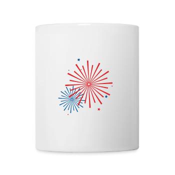 feu d'artifice - Mug blanc - blanc - Devant