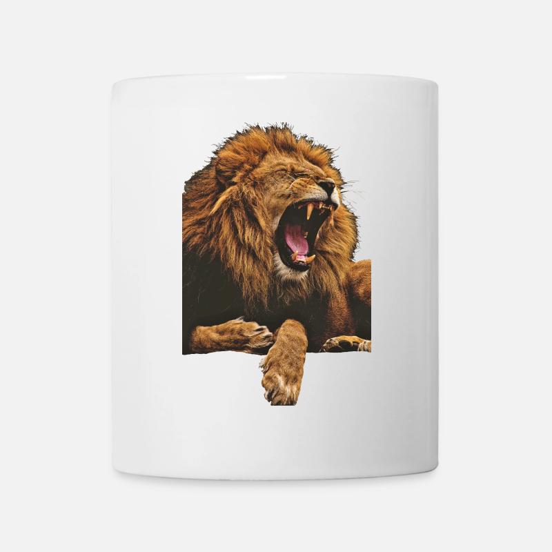 König der Tiere Löwe - Tasse - Weiß