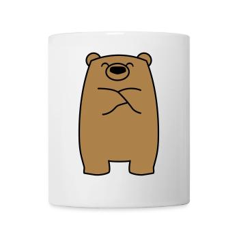 Schmollender Bär - Tasse - Weiß - Vorne