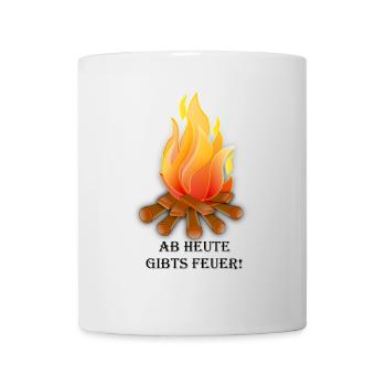 Feuer - Tasse - Weiß - Vorne