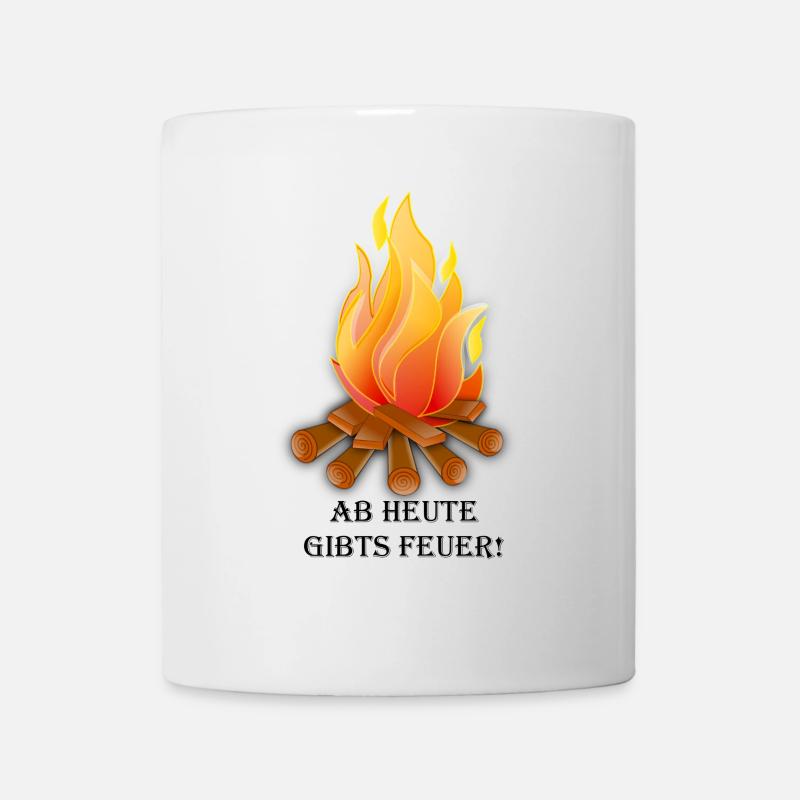 feu - Mug blanc - blanc
