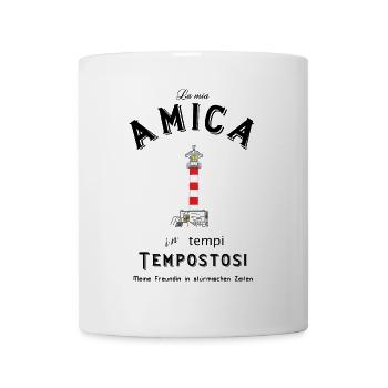Meine Freundin auf Italienisch/ Deutsch - Tasse - Weiß - Vorne