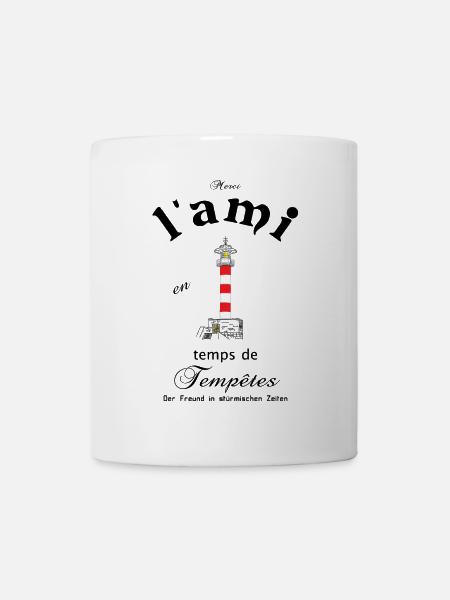 Freund auf Französisch/ Deutsch - Tasse - Weiß