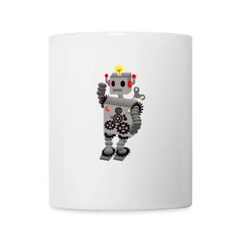 roboter - Tasse - Weiß - Vorne