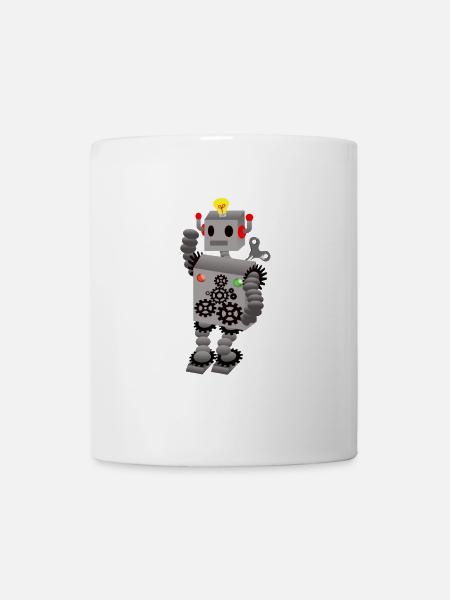 roboter - Tasse - Weiß