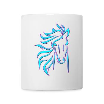 Blue Horse - Tasse - Weiß - Vorne