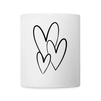 Heart symbol friendship drawing love gift - Mug - white - Front