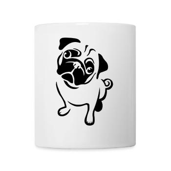 Mops - Tasse - Weiß - Vorne