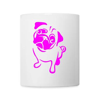 Mops in Pink - Tasse - Weiß - Vorne