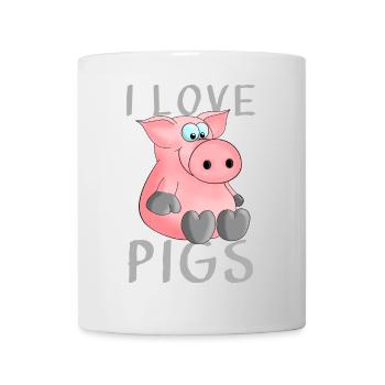 J'adore les cochons de porc - Mug blanc - blanc - Devant