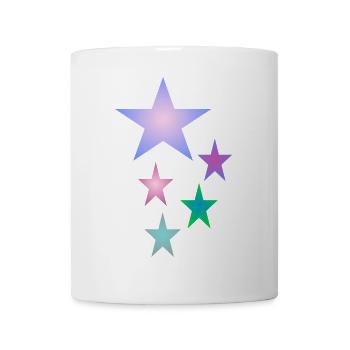 star. Colorful stars - Mug - white - Front