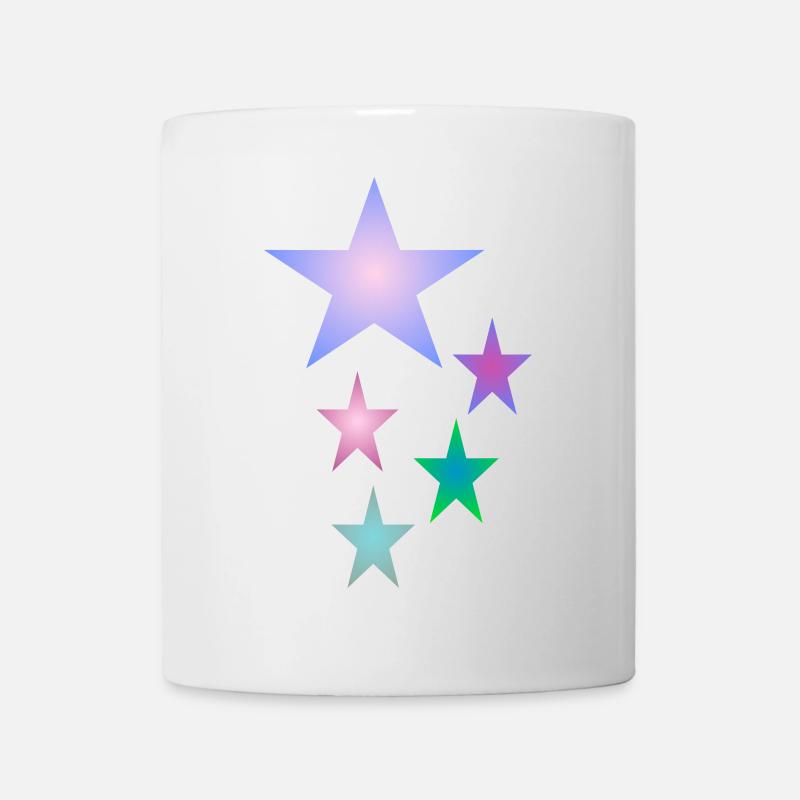 star. Colorful stars - Mug - white