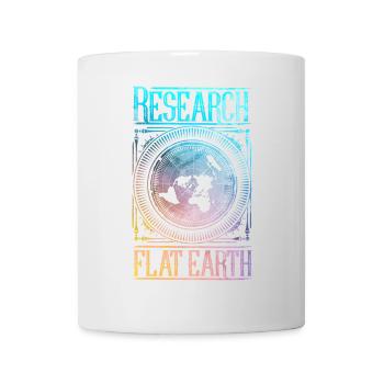 Flache Erde - Research Flat Earth - Tasse - Weiß - Vorne