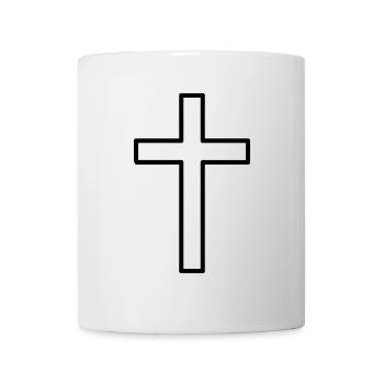 Cross Jesus God Religion Drawing Crucifix Death - Mug - white - Front