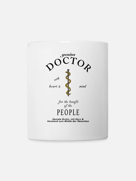 Médecin ingénieux, Docteur ingénieux, Serpent sur le personnel - Mug blanc - blanc