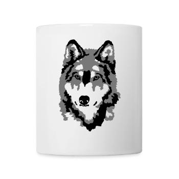 loup - Mug blanc - blanc - Devant