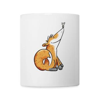 Fuchs Und Maus Comic Tiermotiv Fun Kinder Geschenk - Tasse - Weiß - Vorne