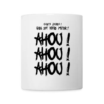 Gilets jaunes Ahou Ahou Ahou - Mug blanc - blanc - Devant