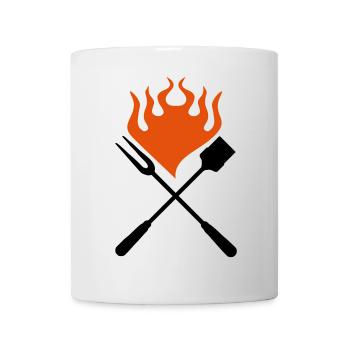 barbecue cutlery - Mug - white - Front