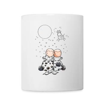 Romantisches Kuh Sternbild - Tasse - Weiß - Vorne