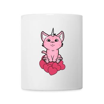 Unicorn Cat Cats Kitten Baby Heart Fantasy - Mug - white - Front