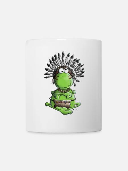 Häuptling Frosch - Indianer - Tasse - Weiß