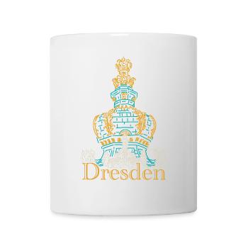 Dresden Zeichnung Zwinger, Handzeichnung - Tasse - Weiß - Vorne