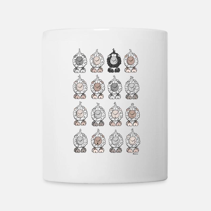Laineux Moutons - Mug blanc - blanc