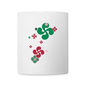Croix Basque star - Mug blanc - blanc - Devant