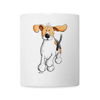 Flotter Beagle - Tasse - Weiß - Vorne
