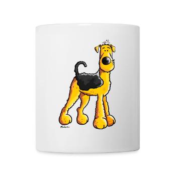 Süßer Airedale Terrier - Tasse - Weiß - Vorne