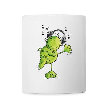 Frosch mit Kopfhörer - Tasse - Weiß - Vorne