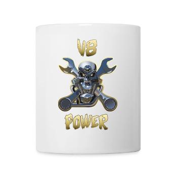 Moteur v8 Power Gold - Mug blanc - blanc - Devant