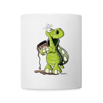 Schildkröte brauch Kaffee - Tasse - Weiß - Vorne