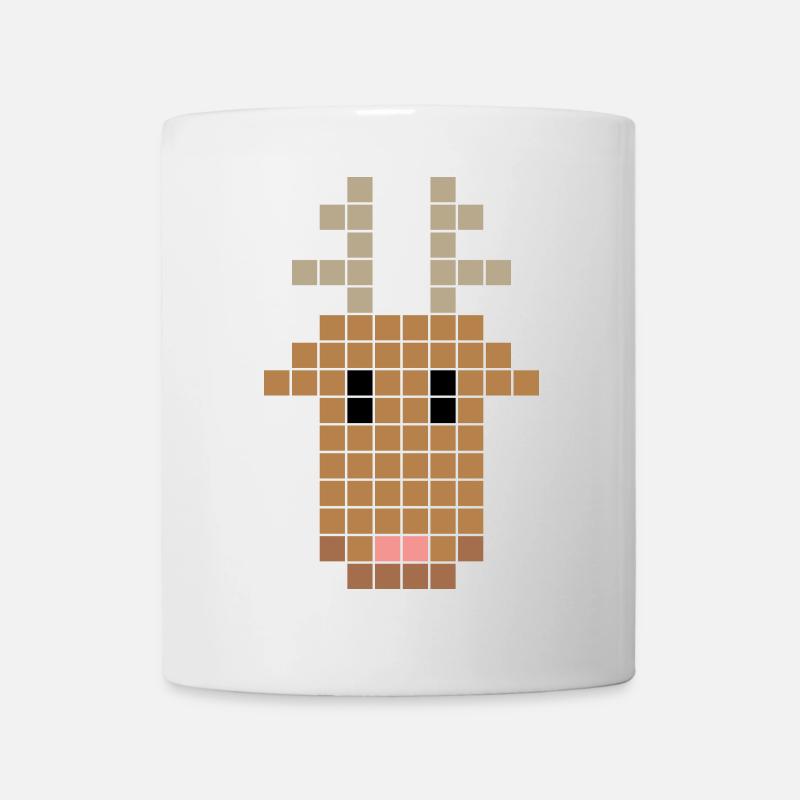 pixel rentier - Tasse - Weiß