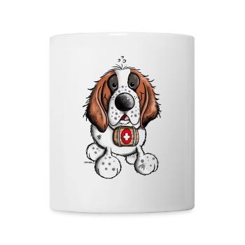 Saint Bernard cartoon - Mug - white - Front