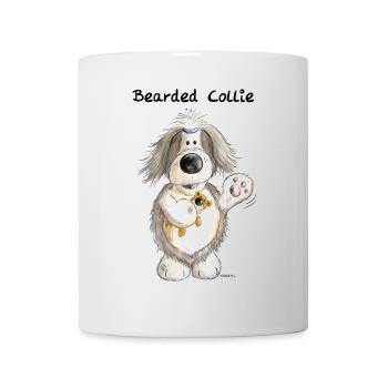 Collie barbu avec ours - Mug blanc - blanc - Devant