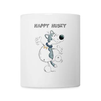 Funny Husky - Mug blanc - blanc - Devant