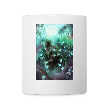 Chat de la forêt dans la forêt magique - Mug blanc - blanc - Devant