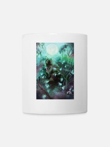 Forest cat in the magic forest - Mug - white