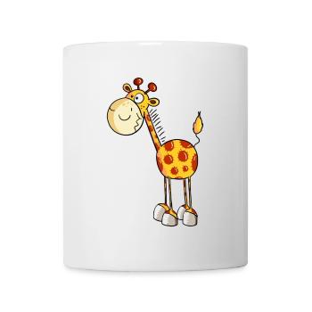 Drollige Giraffe - Giraffen - Comic - Fun - Tasse - Weiß - Vorne
