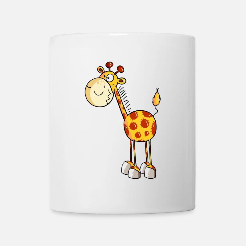 Drollige Giraffe - Giraffen - Comic - Fun - Tasse - Weiß