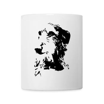 Scottish Deerhound head - Mug - white - Front