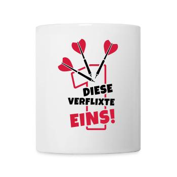 dart humor dartpfeile - Tasse - Weiß - Vorne