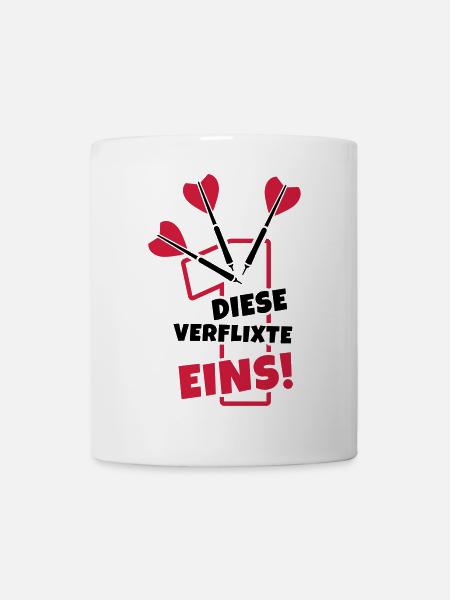 dart humor dartpfeile - Tasse - Weiß