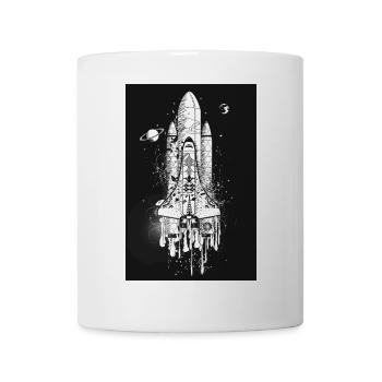 Navette spatiale imaginative dans le style graffiti - Mug blanc - blanc - Devant