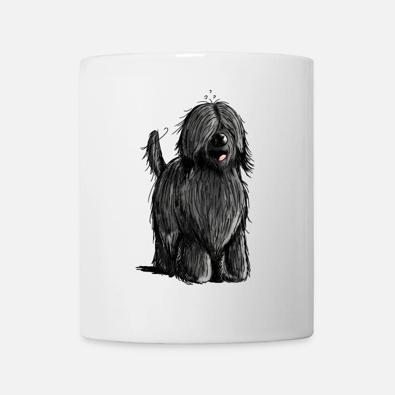 Knuffiger Briard - Berger de Brie - Briarden - Tasse - Weiß