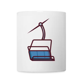 Abstract illustration of a cable car - Mug - white - Front