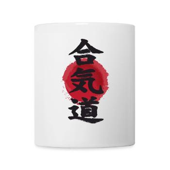 affiche d'aikido kanji japonais japonisches idéogramme - Mug blanc - blanc - Devant